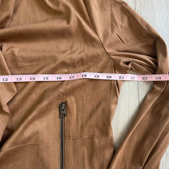 Sofia Vergara Women's Camel Moto Single-Breasted Jacket Size Large - Picture 9 of 9